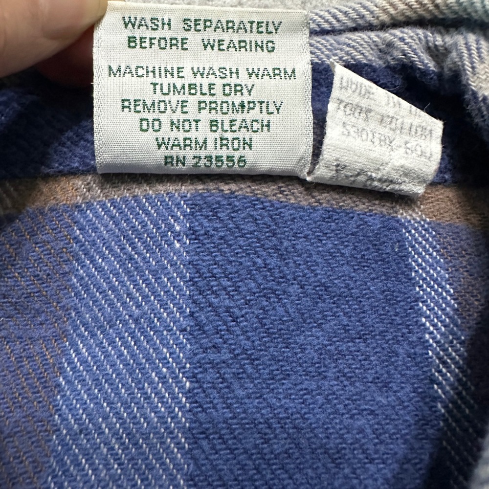 VTG 90s Prentiss Outdoors Plaid‎ Flannel Shirt Mens XL Heavy Cotton Made in USA - Picture 6 of 12